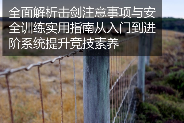 全面解析击剑注意事项与安全训练实用指南从入门到进阶系统提升竞技素养